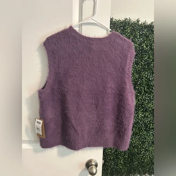 Vans Fuzzy Purple Sweater Vest - Picture 2 of 5
